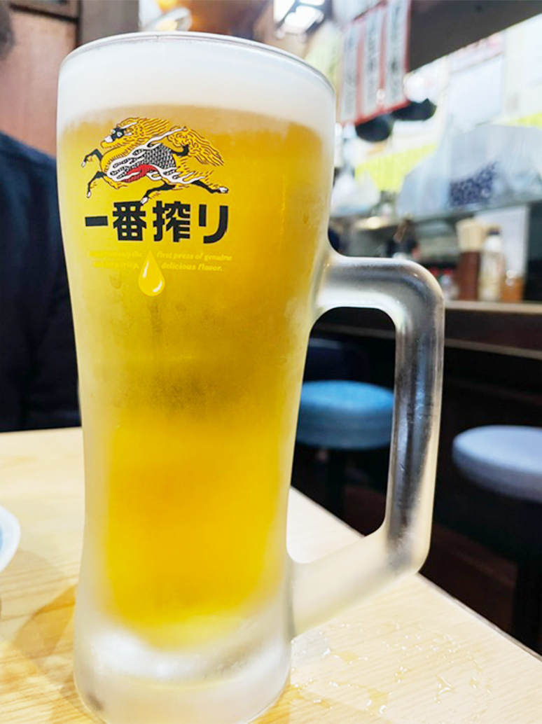 鳥春の生ビール